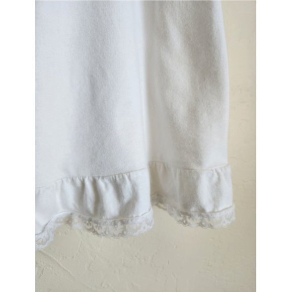 Victoria's Secret 100% cotton sleep nite night gown ribbon lace white sexy cute - Picture 3 of 8